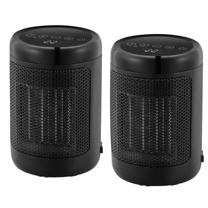 2-Pack OmniHeat Digital Ceramic Personal Heaters
