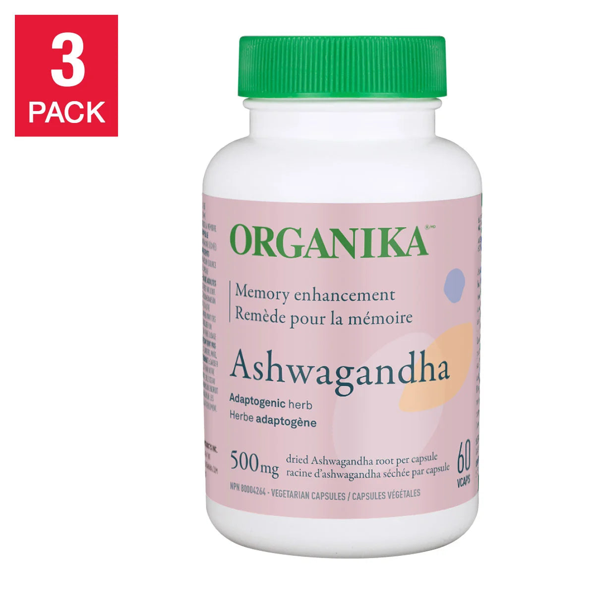 Organika Ashwagandha Sleep Aid 3 x 60 vegetarian capsules
