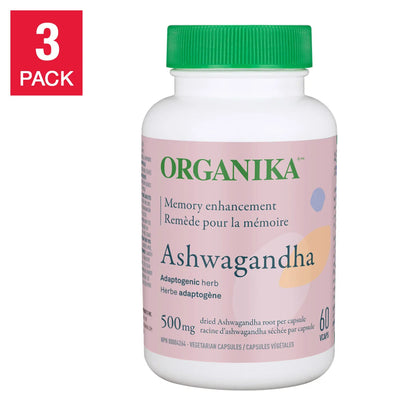 Organika Ashwagandha Sleep Aid 3 x 60 vegetarian capsules
