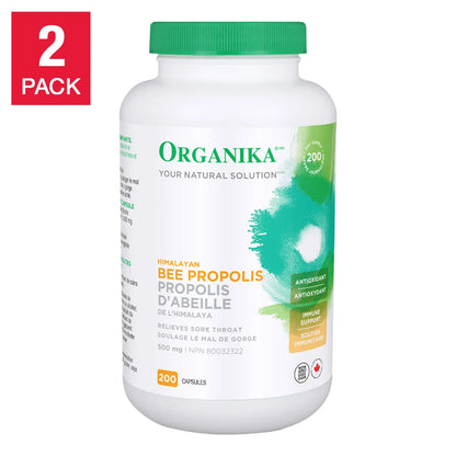 Organika Bee Propolis 500 mg, 2 x 200 Capsules