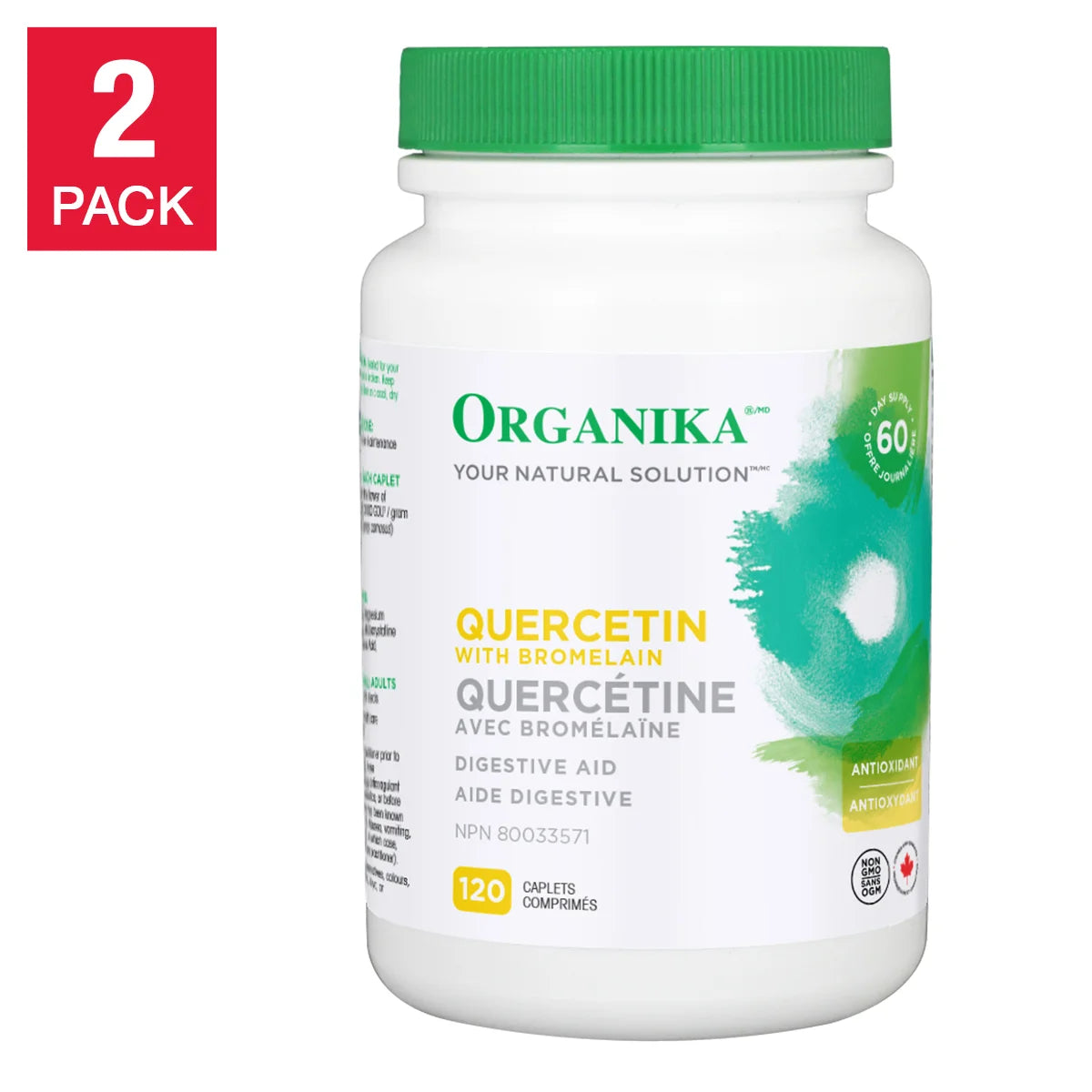 Organika Quercetin 120 caplets, 2-pack