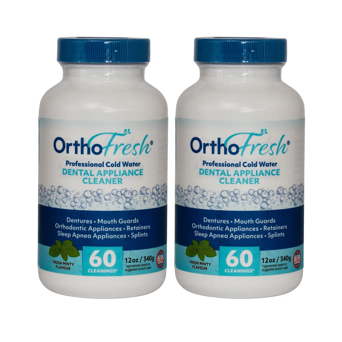 OrthoFresh Dental Appliance Cleaner, 2 x 340 g