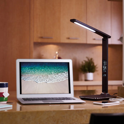 OttLite Executive LED Desk Lamp with USB Charging Port