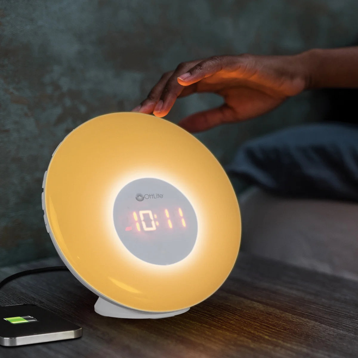 OttLite Wake-Up Light with White Noise and Colour Changing