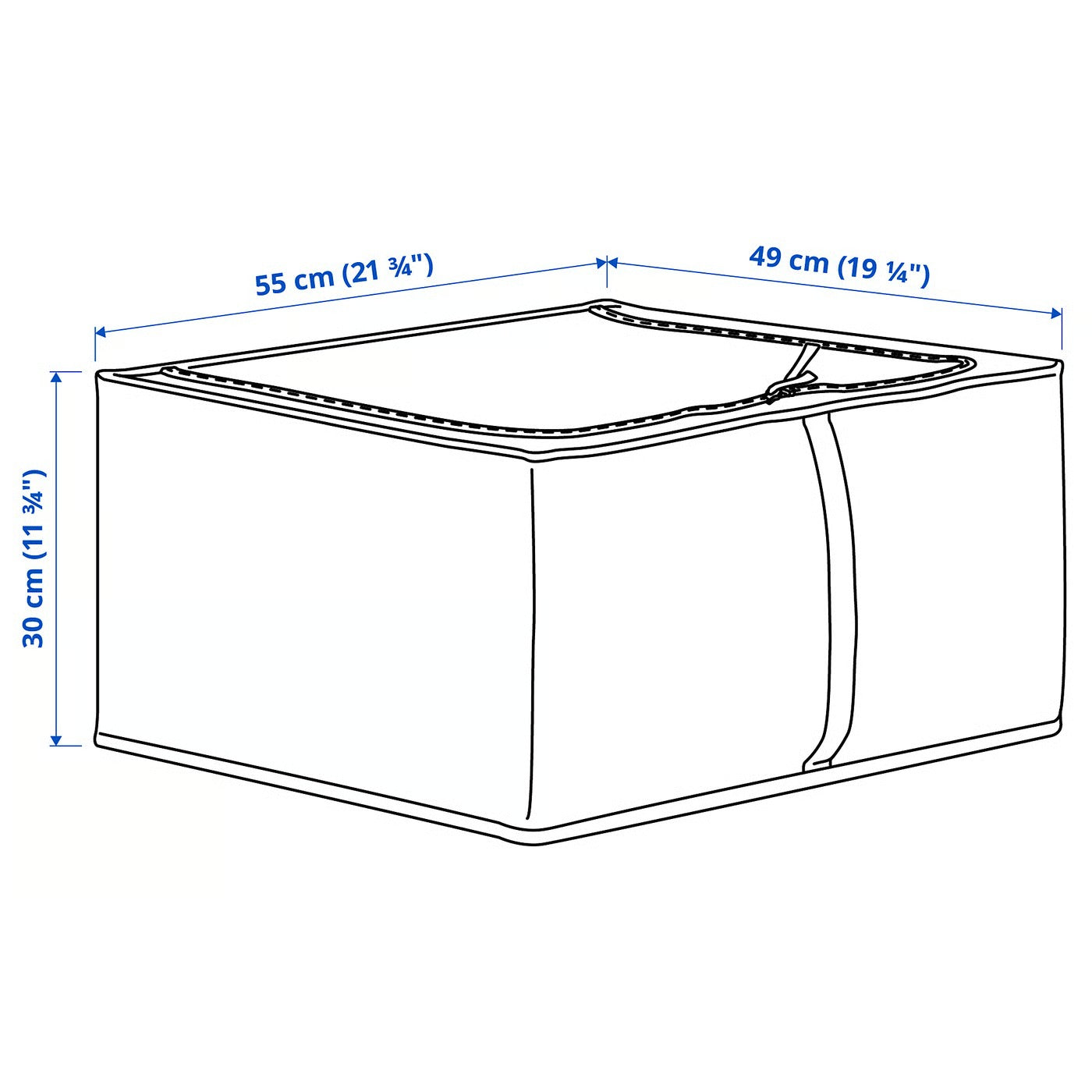 (2 PACK) IKEA PÄRKLA Storage case, 55x49x30 cm (21 ¾x19 ¼x11 ¾ ")