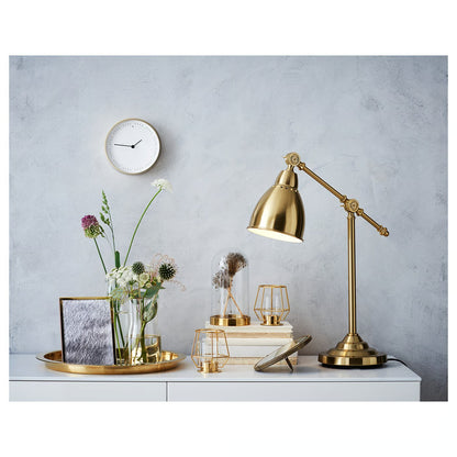 IKEA Glass Tealight Candle Holder with Stainless Steel Base, 10 cm
