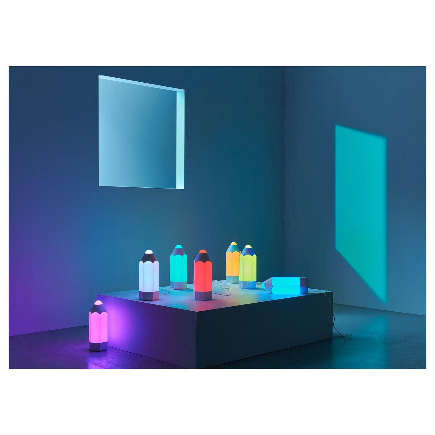IKEA PELARBOJ LED table lamp, multicolor