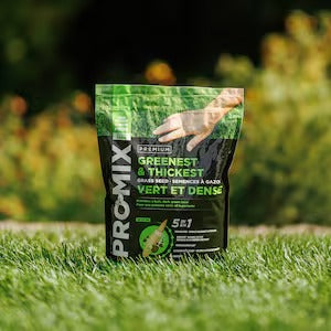 PRO-MIX Greenest & Thickest Grass Seed, 5-in-1 Lawn Mix, Fast Germination in 7 Days, 1.3 kg – Covers up to 180 m² for Lush, Dense Lawn Growth