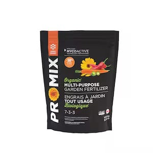 PRO-MIX Organic Multi-Purpose Garden Fertilizer 7-3-3, Granular Plant Food for Vegetables, Fruits & Flowers, 1.5 kg – OMRI Certified Organic Growth Formula