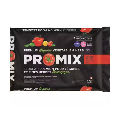 PRO-MIX Organic Vegetable & Herb Soil, 28 L Ready-to-Use Organic Garden Mix