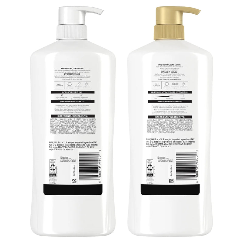 Shampooing et revitalisant Pantene Pro-V, 2 x 1,13 L