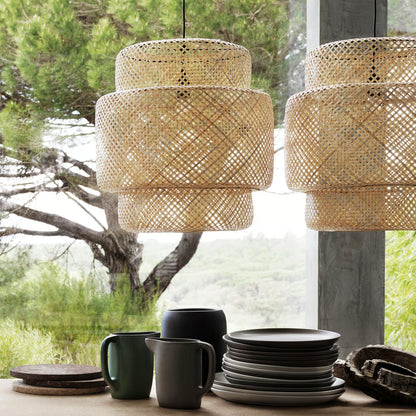 IKEA SINNERLIG Pendant lamp, bamboo/handmade, 50 cm (20 ")