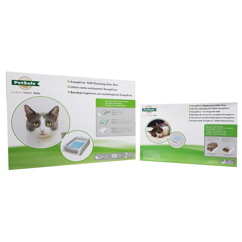 Pack combiné de bacs à litière autonettoyants Petsafe ScoopFree 