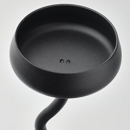 IKEA SILVERPÄRON Pillar candle holder, black, 24 cm (9 ")
