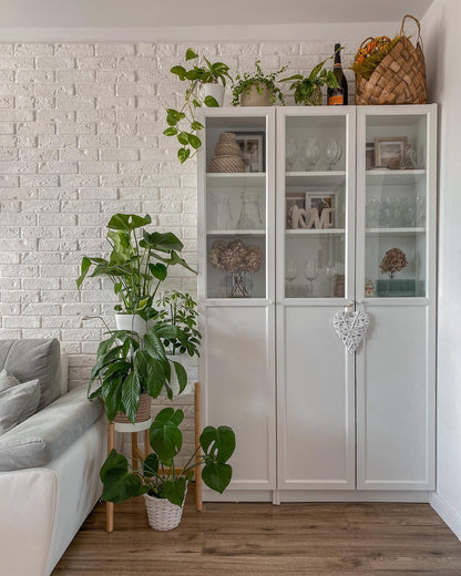 IKEA SATSUMAS Plant stand, bamboo/white, 78 cm (30 ¾ ")