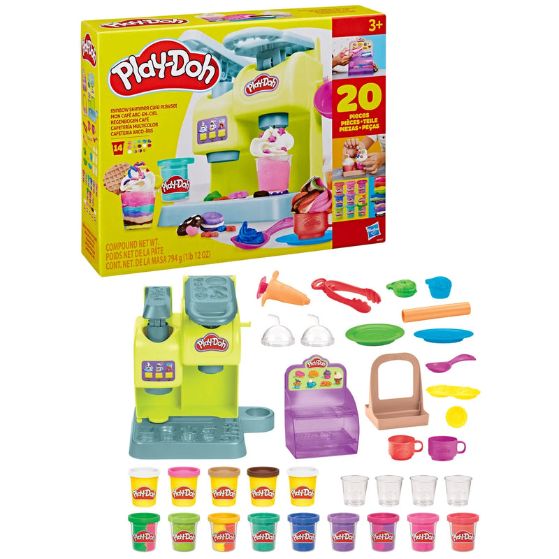 Coffret de jeu Play-Doh Rainbow Shimmer Cafe 