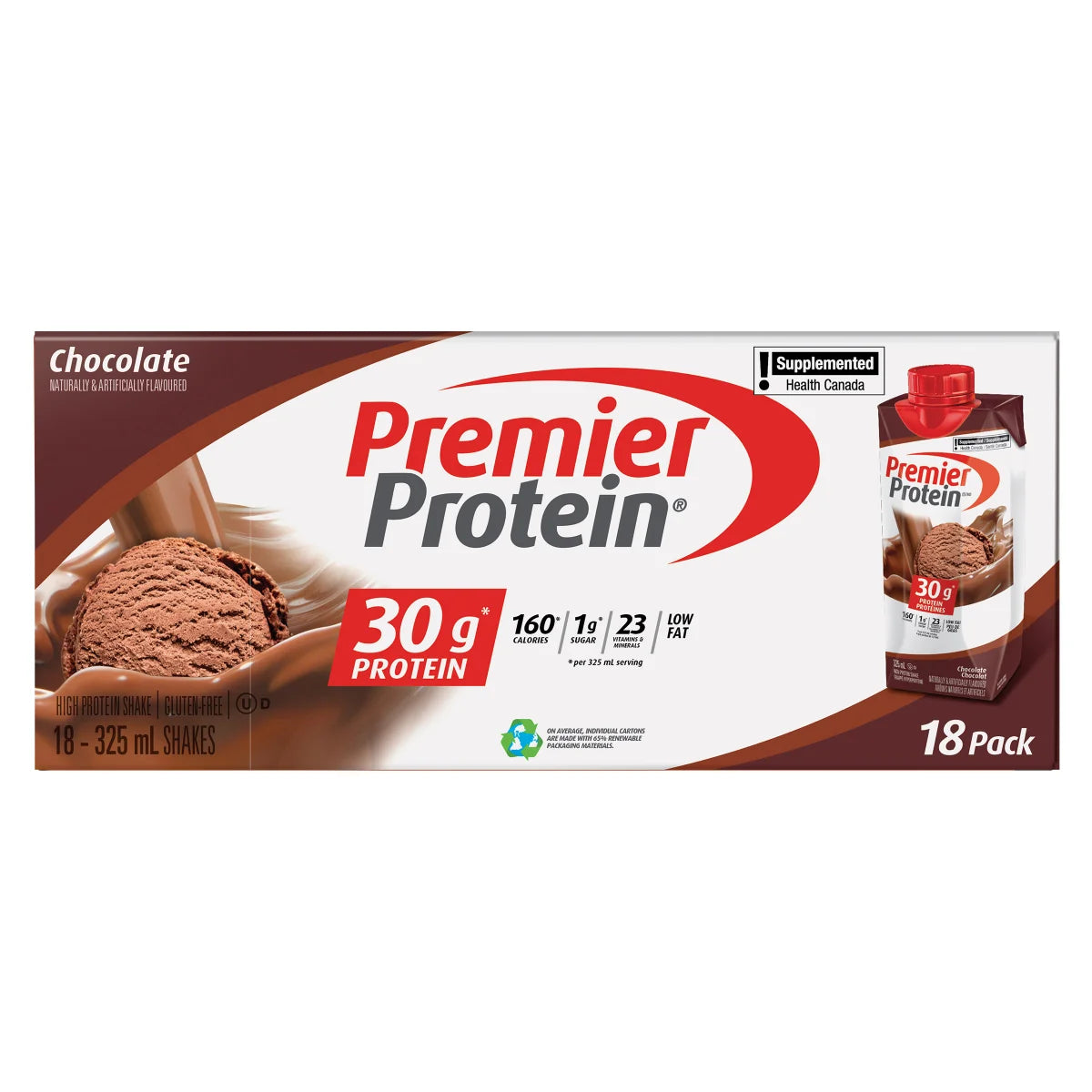 Premier Protein High-protein Chocolate Shake, 18 x 325 mL
