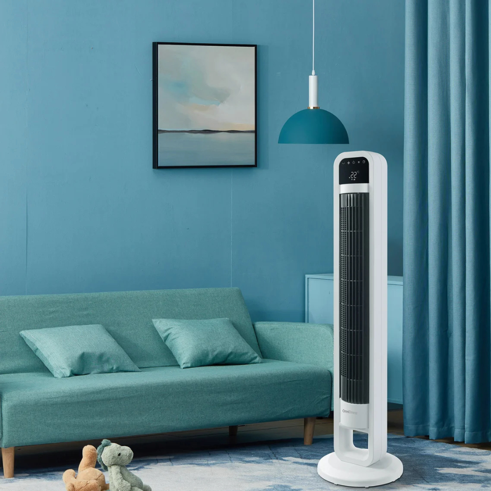 OmniBreeze Premium Tower Fan with Internal Oscillation & Wi-Fi – 38" Smart Cooling Fan