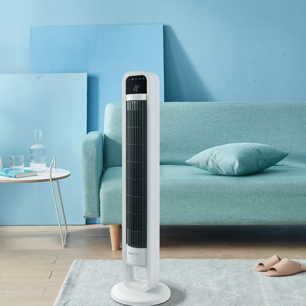 OmniBreeze Premium Tower Fan with Internal Oscillation & Wi-Fi – 38" Smart Cooling Fan