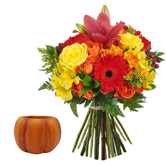 Pumpkin Spice Bouquet With Vase