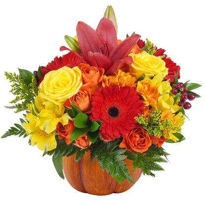 Pumpkin Spice Bouquet With Vase