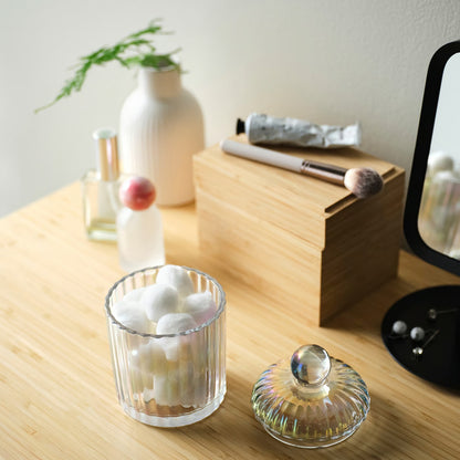 IKEA RÄFFELBJÖRK Scented cndl in glass w lid/2 wicks, Rose & carnation mother-of-pearl color, 50 hr