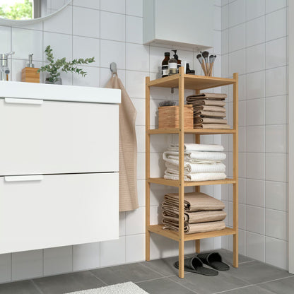 IKEA RÅGRUND Shelf unit, bamboo, 37x37x104 cm (14 5/8x14 5/8x41 ")
