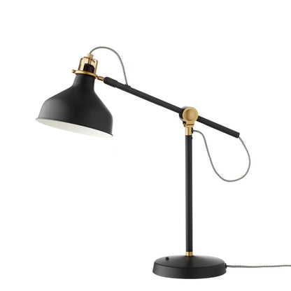 IKEA RANARP Work lamp – Directed Reading & Task Light with Steel Shade & Stable Base - Black, White