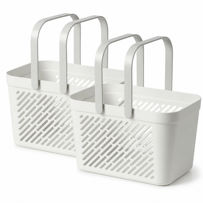 IKEA RÅNEN Bathroom Storage Basket with Foldable Handles