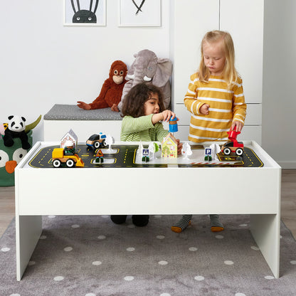 (23 Piece) IKEA RAVUNGE  Kids Car Track Set with Road Pieces & Traffic Signs