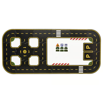(23 Piece) IKEA RAVUNGE  Kids Car Track Set with Road Pieces & Traffic Signs