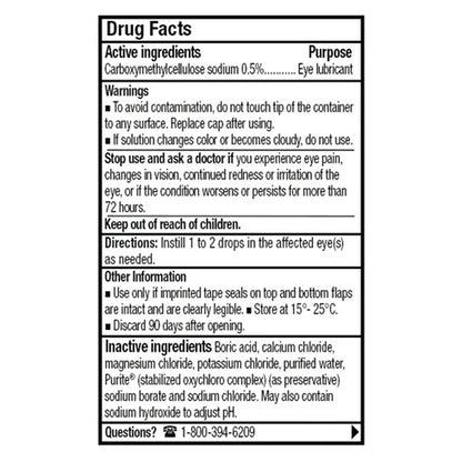 Refresh Tears Ophthalmic Solution, 4 x 15 mL + 5 mL