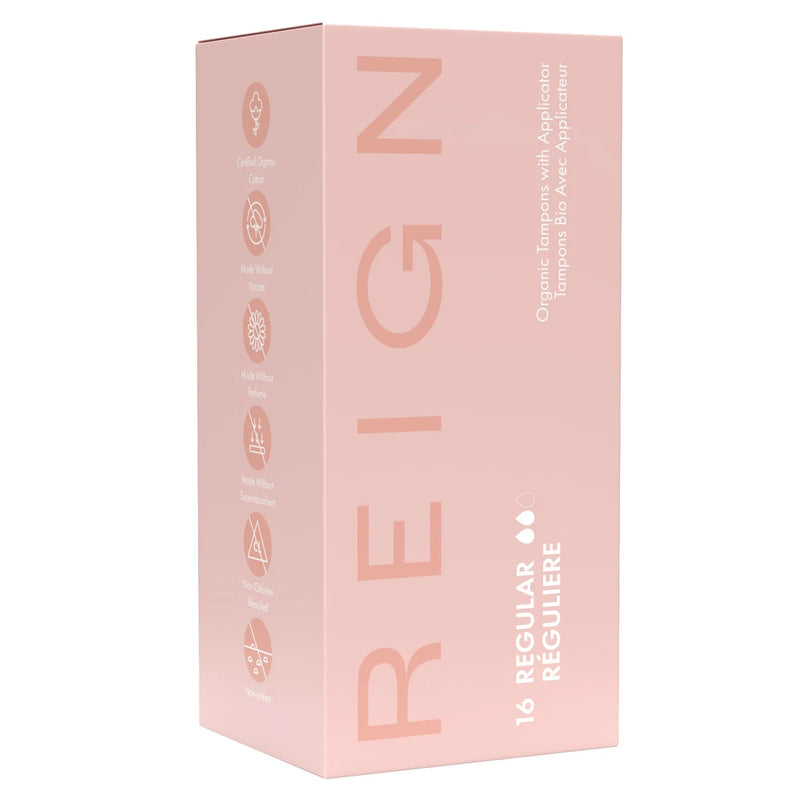 Tampons applicateurs biologiques Reign Wellness, paquet de 6