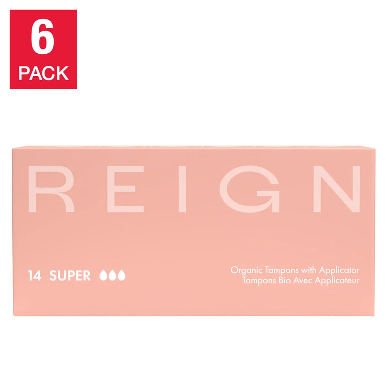 Tampons applicateurs biologiques Reign Wellness, paquet de 6