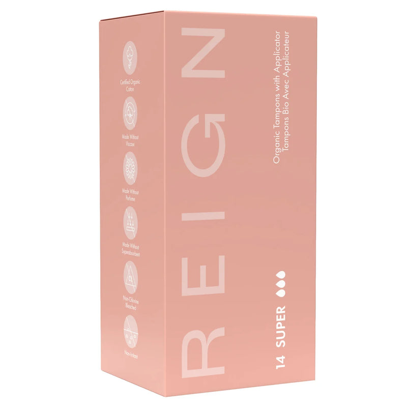 Tampons applicateurs biologiques Reign Wellness, paquet de 6