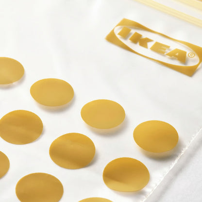 (120 Piece) IKEA ISTAD Resealable bag, patterned/black yellow, 1/0.4 l (34/14 oz)