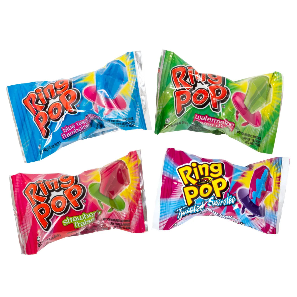 RingPop Assorted Flavoured Pops 40 × 14 g