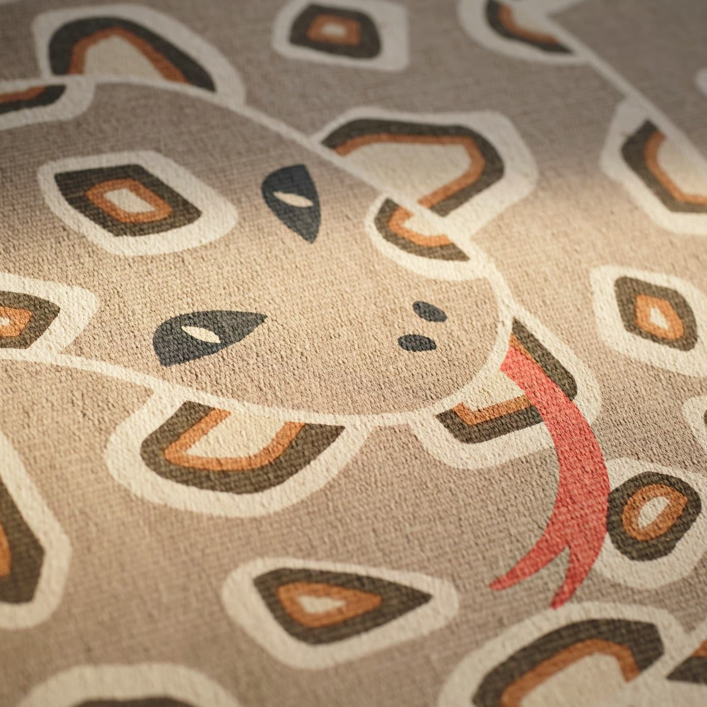 IKEA SANDLÖPARE Rug, flatwoven, light brown/snake pattern, 100 cm (3 ' 3 ")
