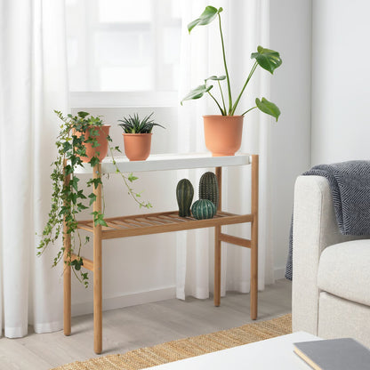 IKEA SATSUMAS Plant stand, bamboo/white, 70 cm (27 ½ ")