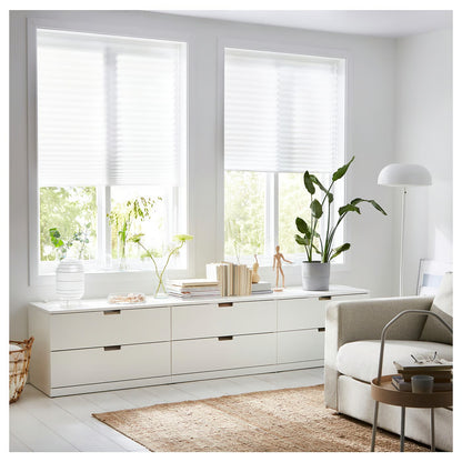 (2 PACK) IKEA SCHOTTIS Pleated blind, white, 90x190 cm (35 ½x74 ¾ ")