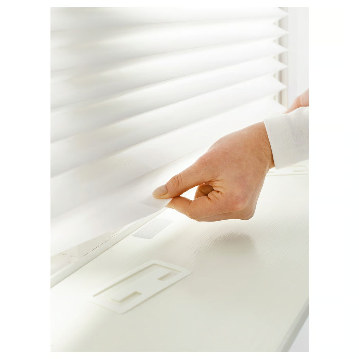 (2 PACK) IKEA SCHOTTIS Pleated blind, white, 90x190 cm (35 ½x74 ¾ ")
