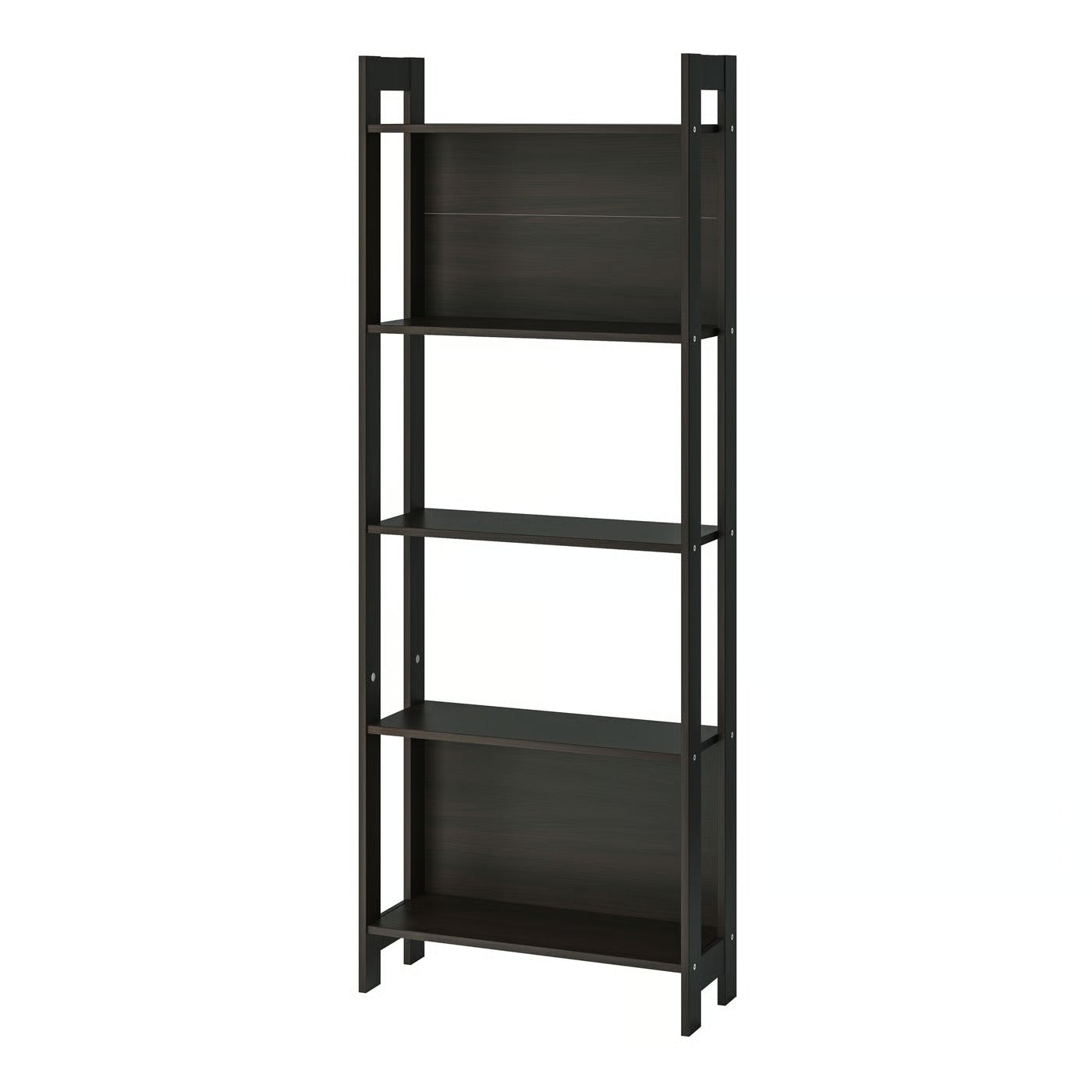 IKEA LAIVA Modern 5-Tier Open Bookcase, 62 × 24 × 165 cm - Black-Brown