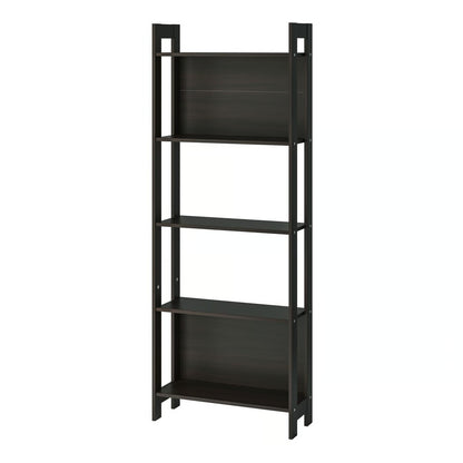 IKEA LAIVA Modern 5-Tier Open Bookcase, 62 × 24 × 165 cm - Black-Brown