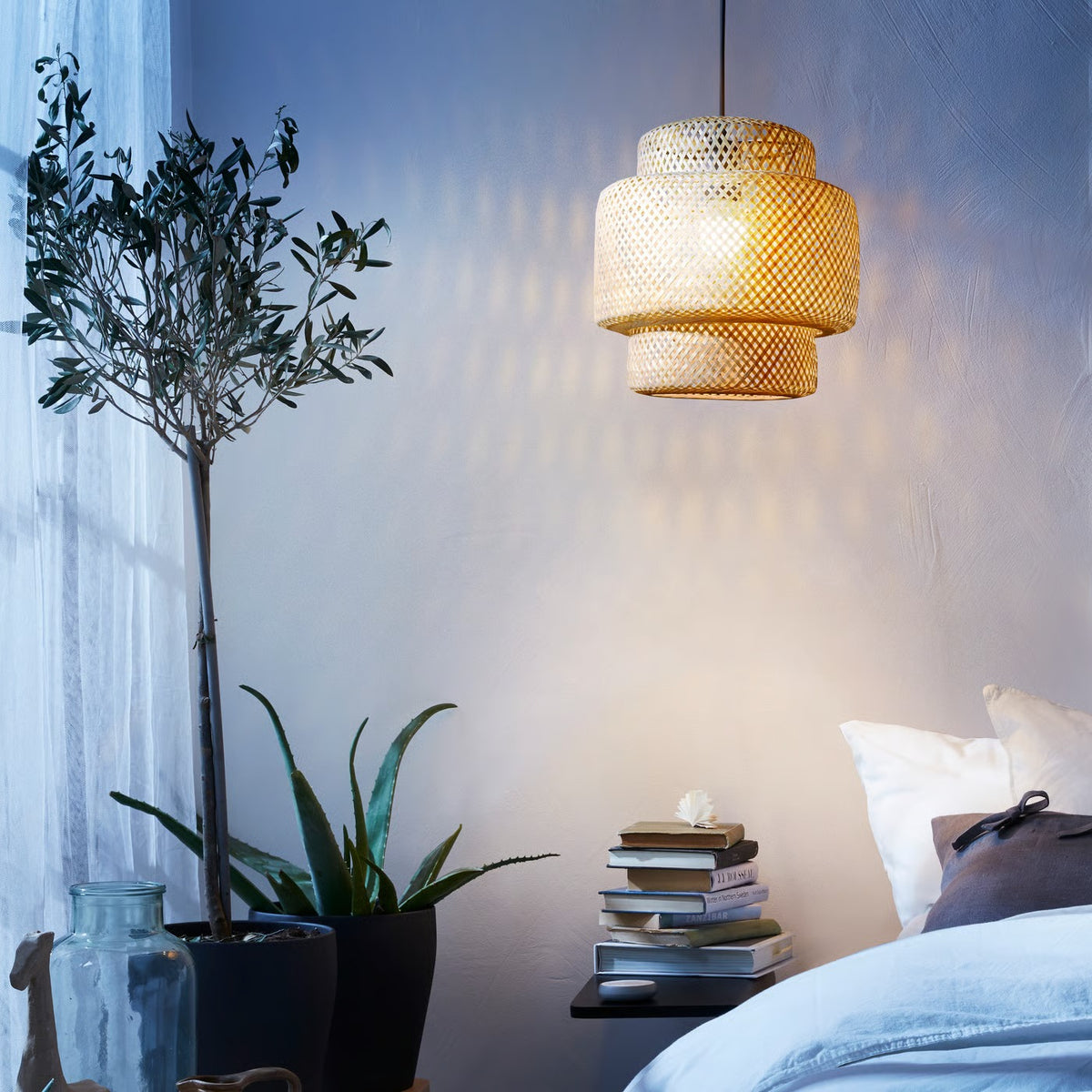IKEA SINNERLIG Pendant lamp, bamboo/handmade, 27 cm (11 ")