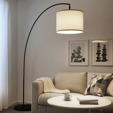 IKEA SKAFTET Floor lamp base, arched, black