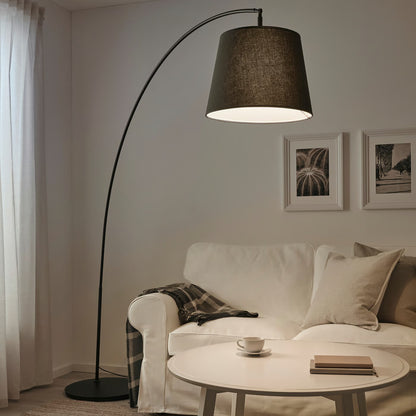 IKEA SKAFTET Floor lamp base, arched, black