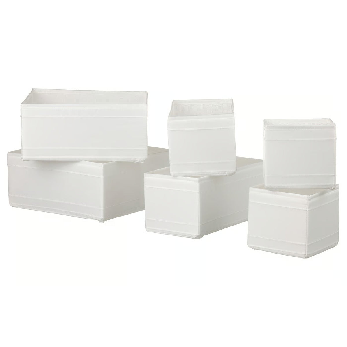 IKEA SKUBB Box, set of 6, white