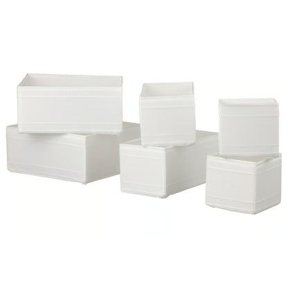 IKEA SKUBB Box, set of 6, white