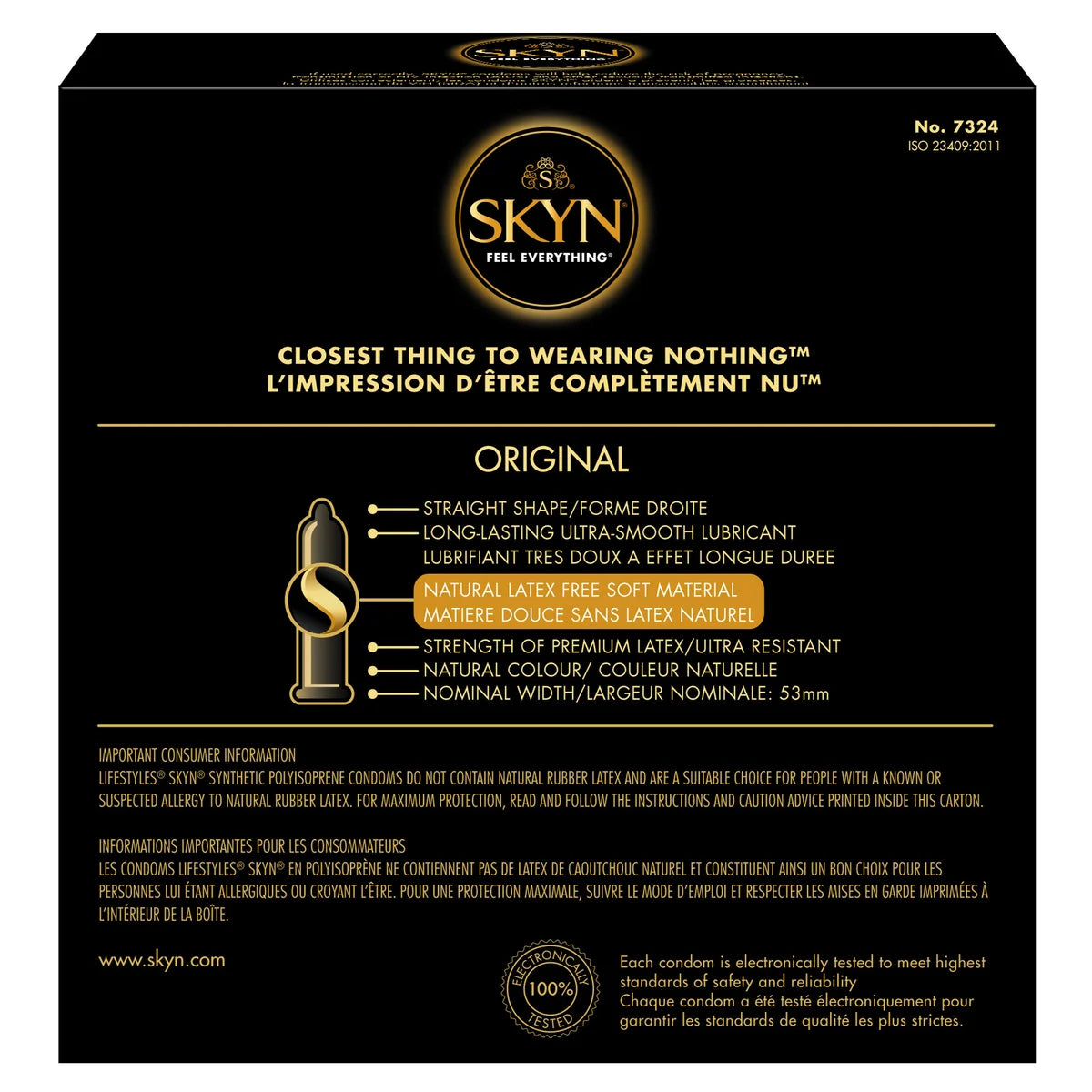 SKYN Original Latex-Free Lubricated Condoms, 2 x 24 Condoms