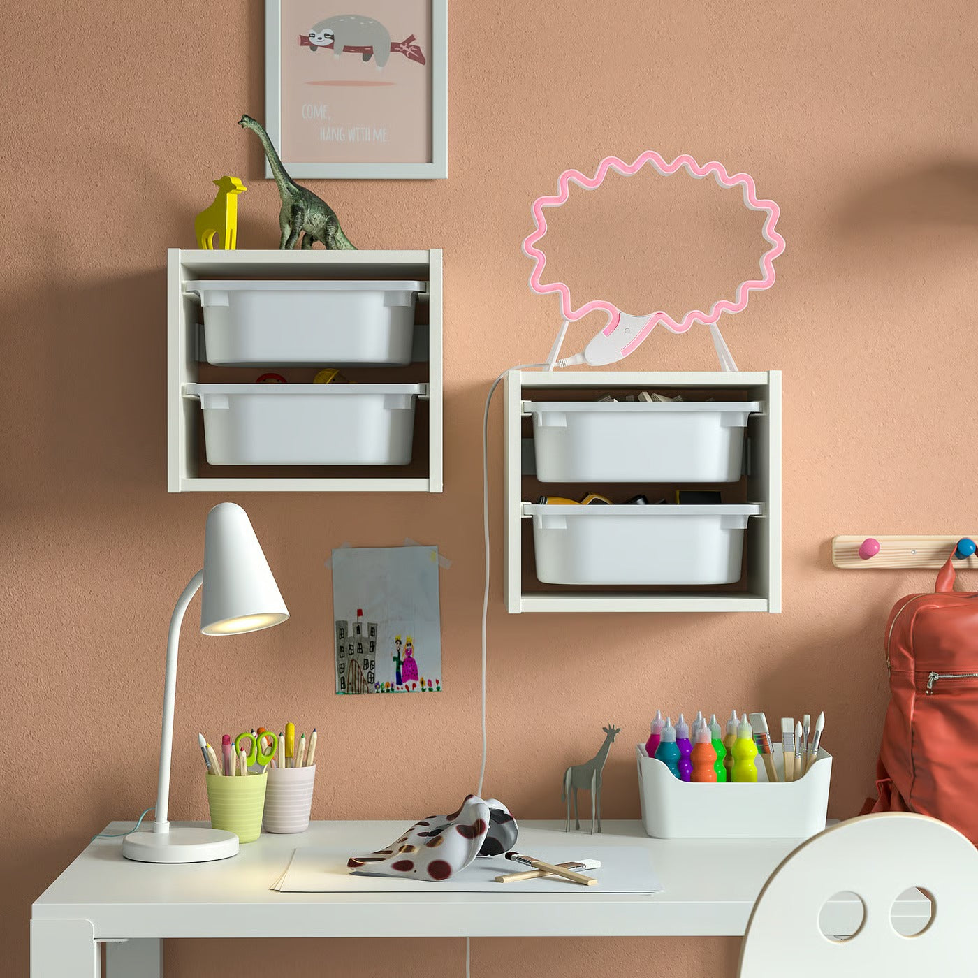 IKEA SNÖDJUP LED decorative light, speech bubble white/multicolor